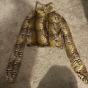 See through button up